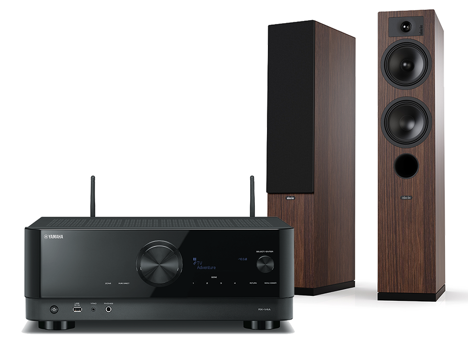 Yamaha RX-V4A (czarny) + Tesi 5 (mokka)