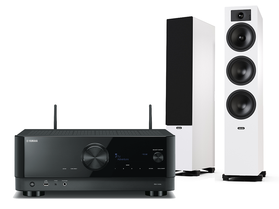 Yamaha RX-V4A (czarny) + Tesi 6 (biały)