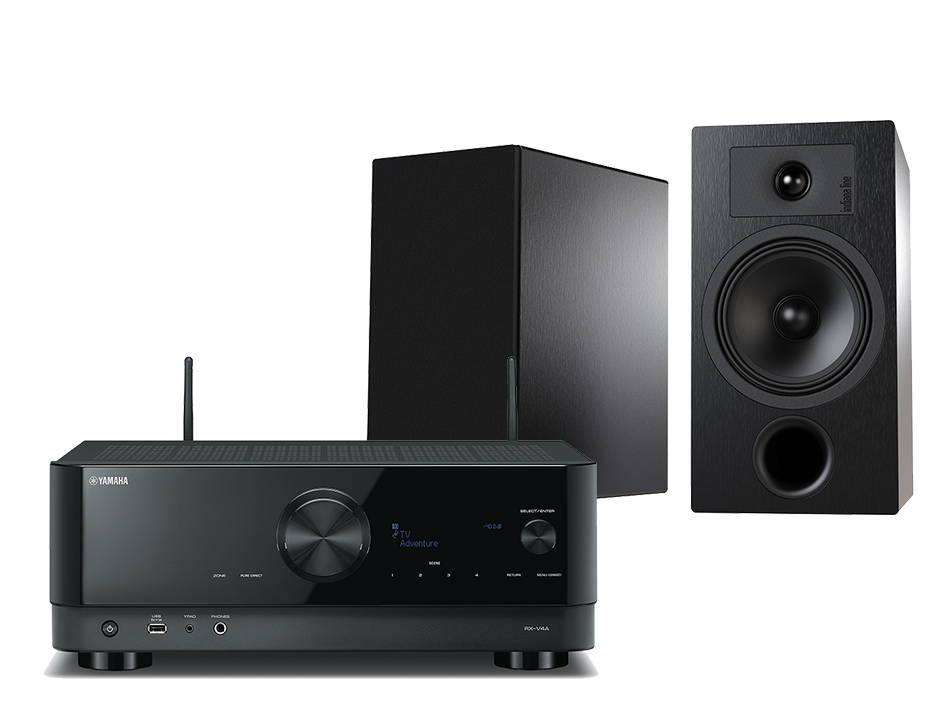 Yamaha RX-V4A (czarny) + Tesi 3 (czarny)