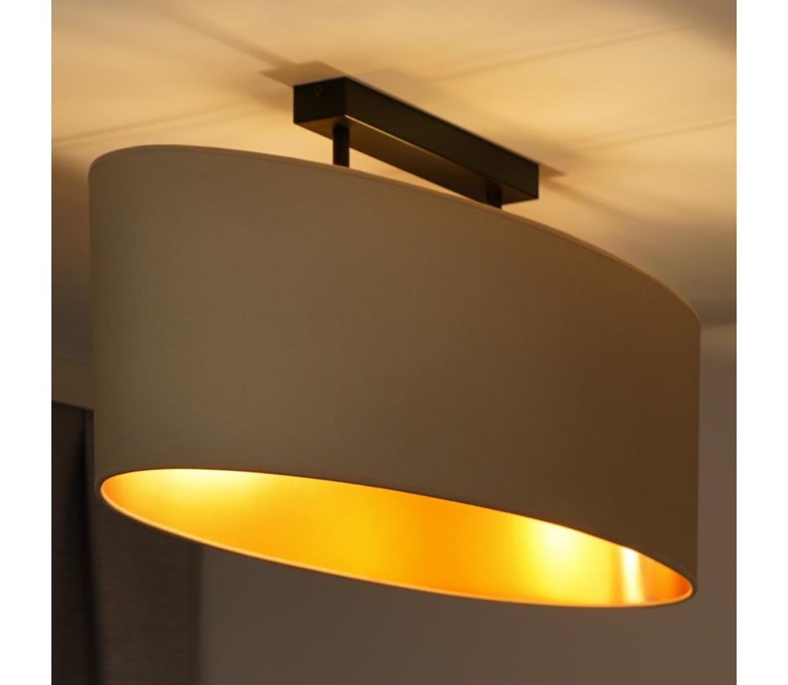 Duolla - Żyrandol natynkowy OVAL VEGAN 2xE27/15W/230V kremowy