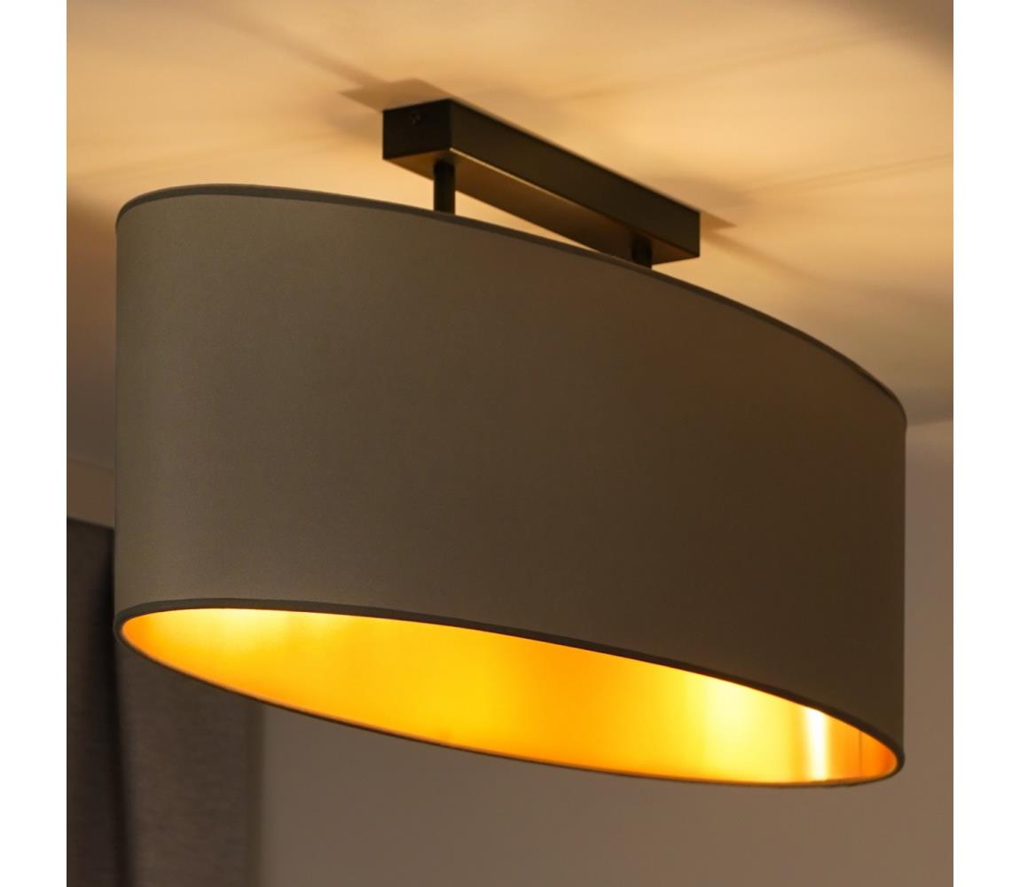 Duolla - Żyrandol natynkowy OVAL VEGAN 2xE27/15W/230V beżowy