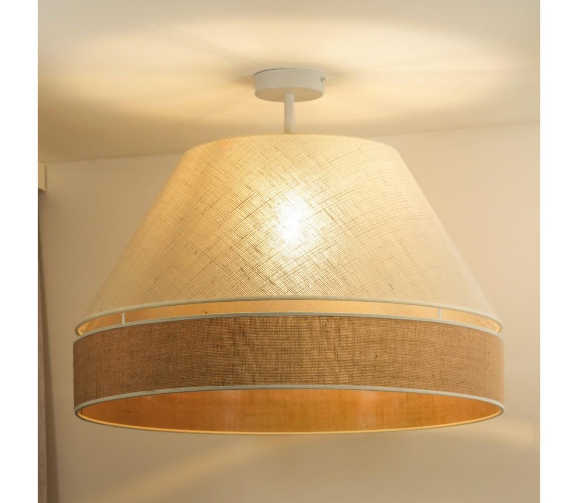 Duolla - Żyrandol natynkowy YUTE AVIGNON 1xE27/15W/230V śr. 60 cm szary/brązowy