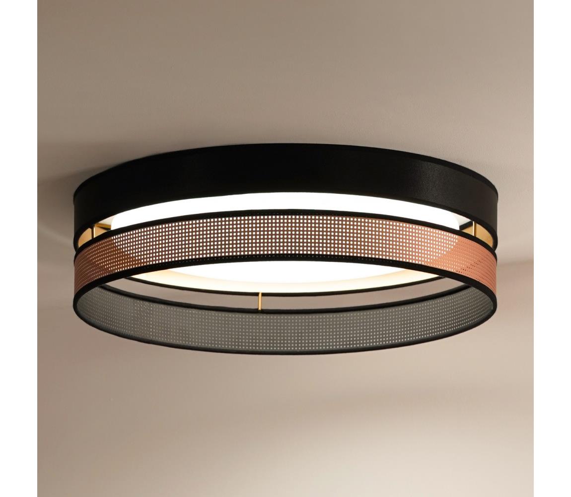 Duolla-LED Plafon ROLLER DUO SHINY LED/24W/230V śr. 45 cm czarny/miedziany