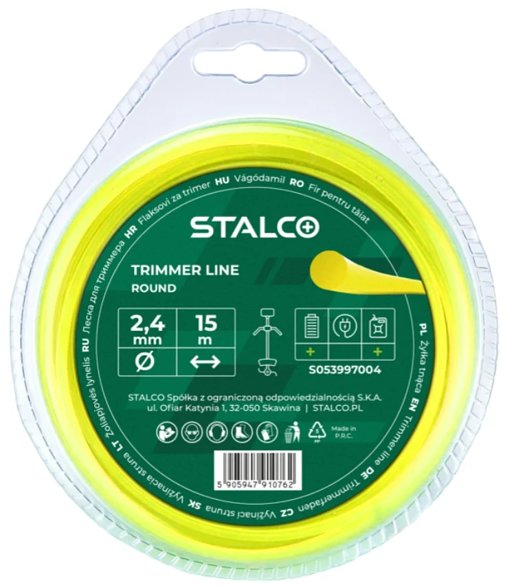 Żyłka do podkaszarki okrągła Stalco 1,6mm X 15m S053997002