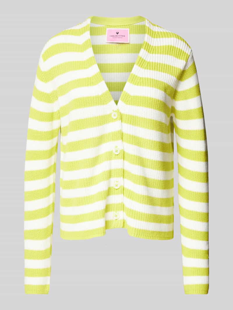 Kurtka z dzianiny ze wzorem w paski model ‘Kalimba’