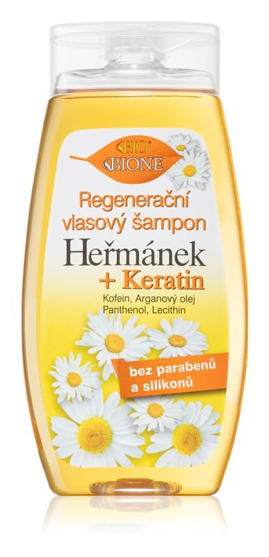 Bione Cosmetics Regenerujący szampon do włosów Heřmánek + Keratin 260 ml
