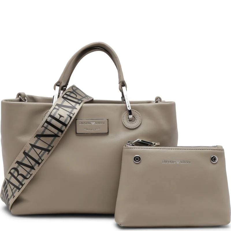 Emporio Armani Skórzana shopperka + saszetka