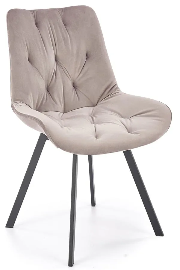 Beżowe krzesło z obrotowym siedziskiem o 360 stopni Z1-M66