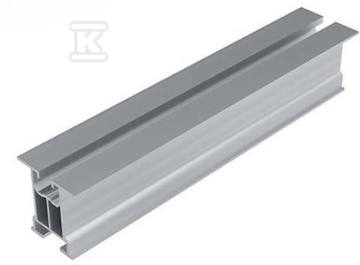 Profil aluminiowy bez ścianek bocznych z kanałem na śrubę teową i wpust, dł=2220mm (E-67-2220)