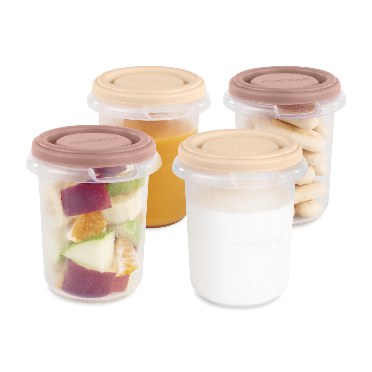 Pojemniki na żywność hermetycznie zamykane Valencia 4x250 ml