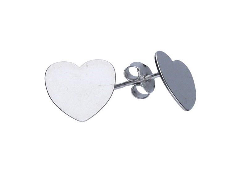 Srebrne kolczyki 925 sztyft serduszka gładkie bez kamieni na prezent