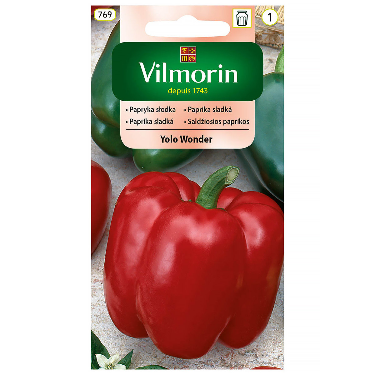 Papryka wczesna nasiona YOLO WONDER VILMORIN 0,5 g