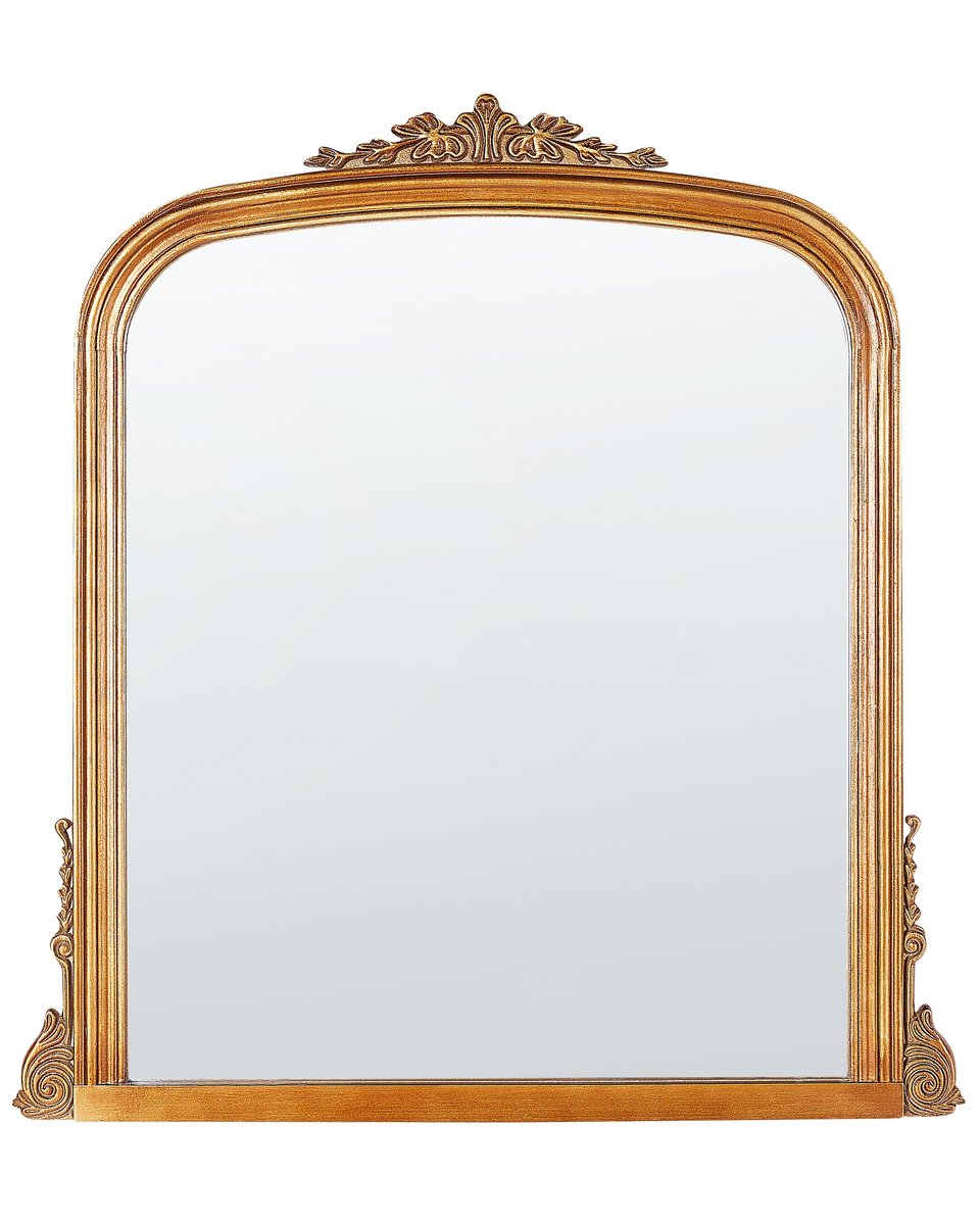 Lustro ścienne metalowe 75 x 78 cm złote SUSSEY