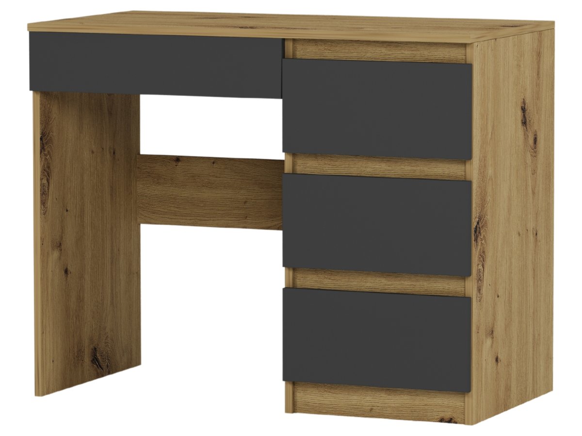 Meble Biurko komputerowe stolik 90cm artisan mix antracyt N34