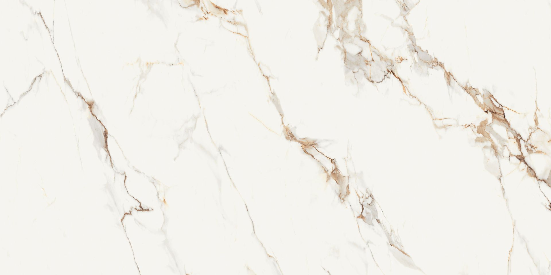 Gres Statuario warm white polished rectified 60x120