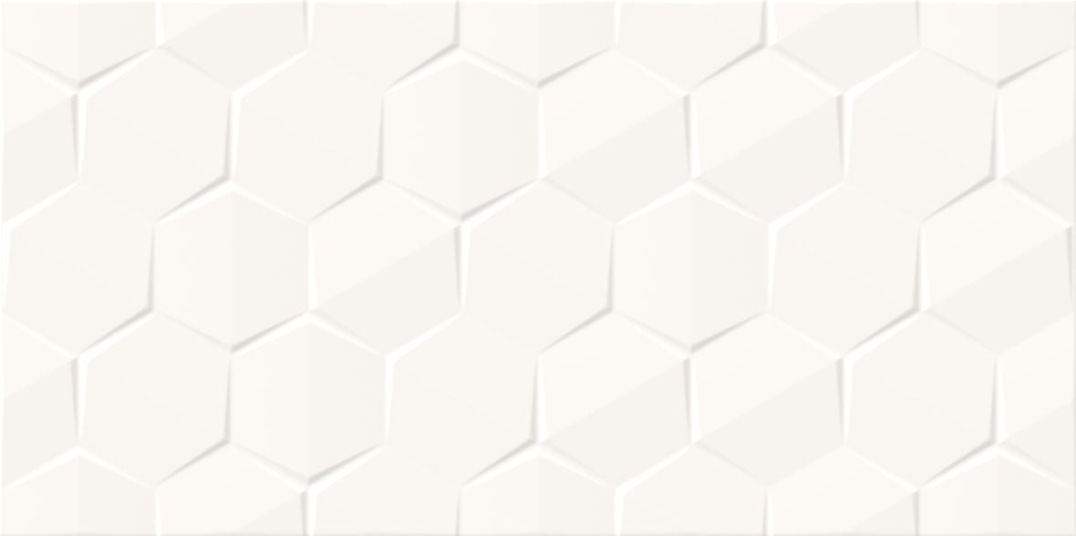 Glazura Wt1012 Alterio white hexa structure satin rectified 29,8x59,8 Cersanit
