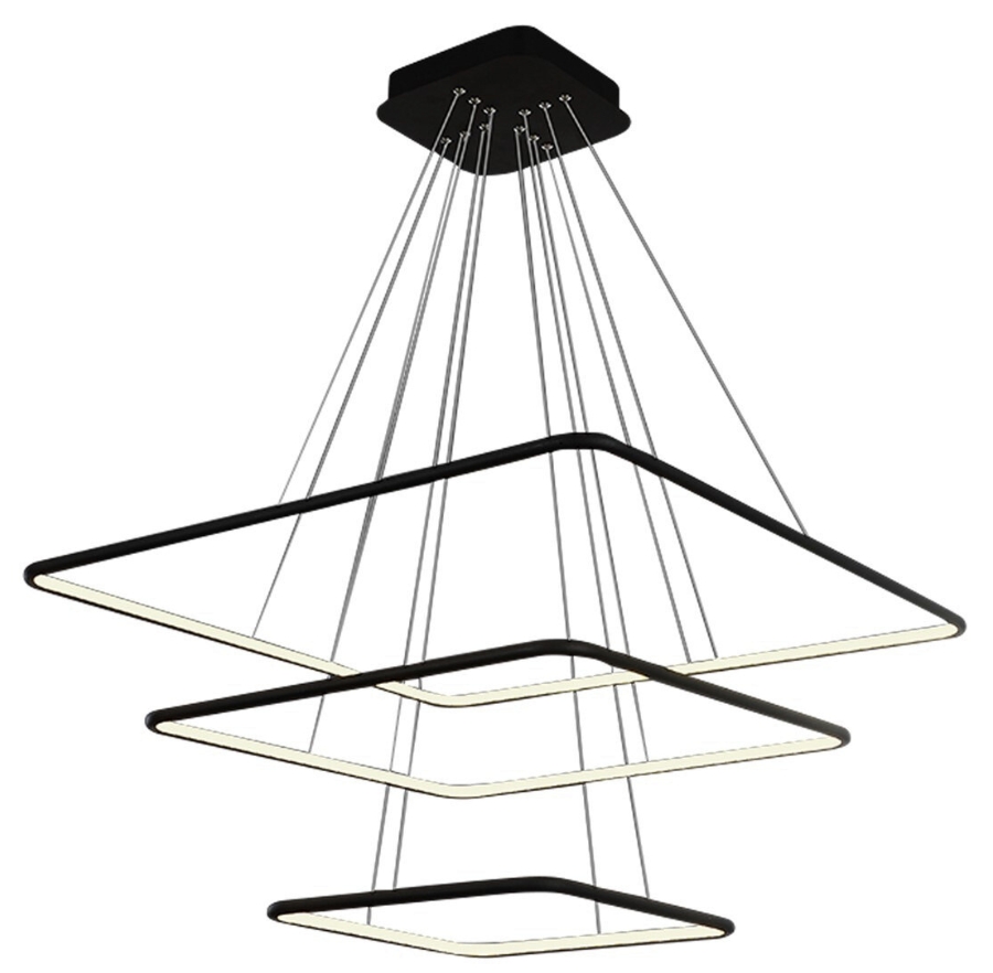 Czarny ledowy żyrandol - K429 C7-T99