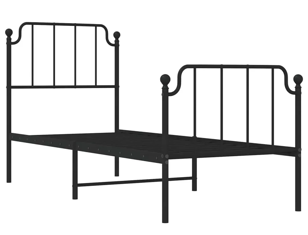Czarne metalowe łóżko loftowe 90x200 cm G8-P42