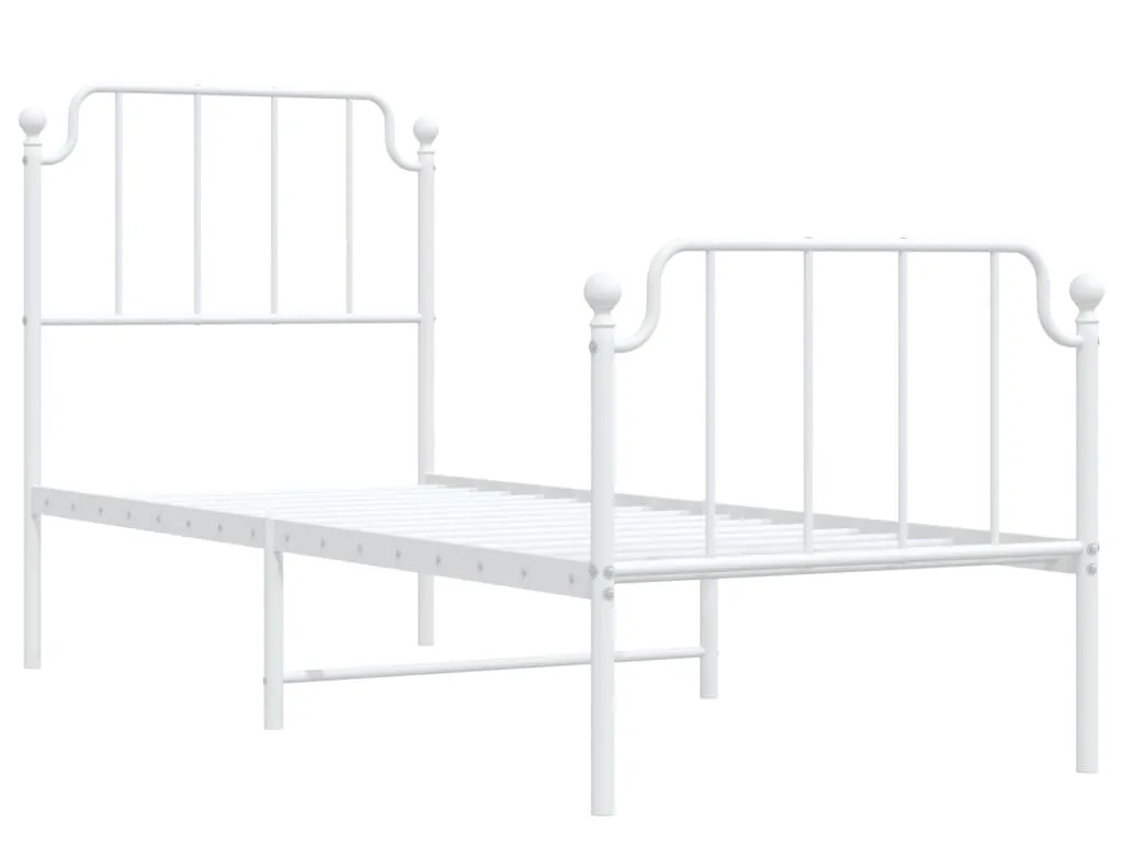Białe metalowe łóżko industrialne 80x200 cm E7-G73