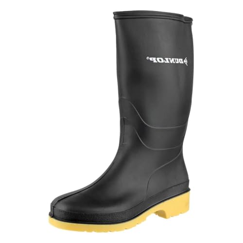 Dunlop Protective Footwear Unisex dziecięce kalosze Dunlop Dull, czarne, 30 EU, czarny - czarny - 30 EU