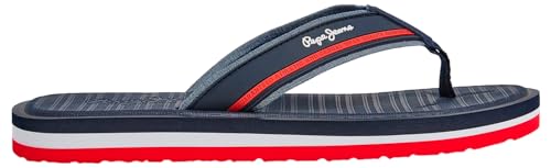 Pepe Jeans Męskie klapki West Basic, niebieskie (granatowe), 7 UK, niebieski (Blue Navy), 7 UK