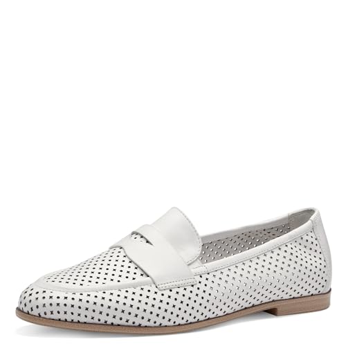 Tamaris Damskie kapcie 1-24210-42, białe wzory, rozmiar 42 EU, White Struct, 42 EU