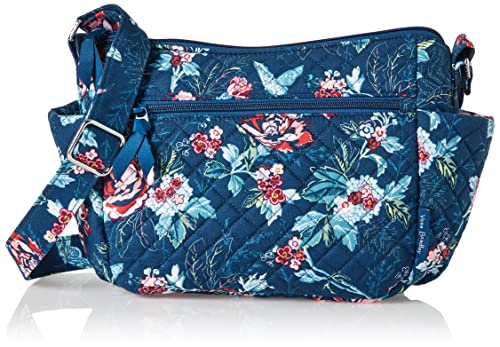 Vera Bradley Damska kultowa torebka crossbody, charakterystyczna bawełniana portmonetka, jeden rozmiar, Rose Toile - bawełna z recyklingu, Rozmiar Uniwersalny