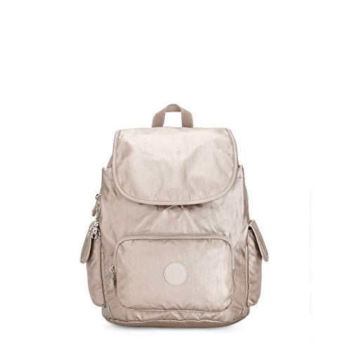 Kipling Plecak damski City Pack S, Metallic Glow, S, Damski plecak miejski, lekki, wszechstronny plecak na co dzień, nylonowa torba szkolna