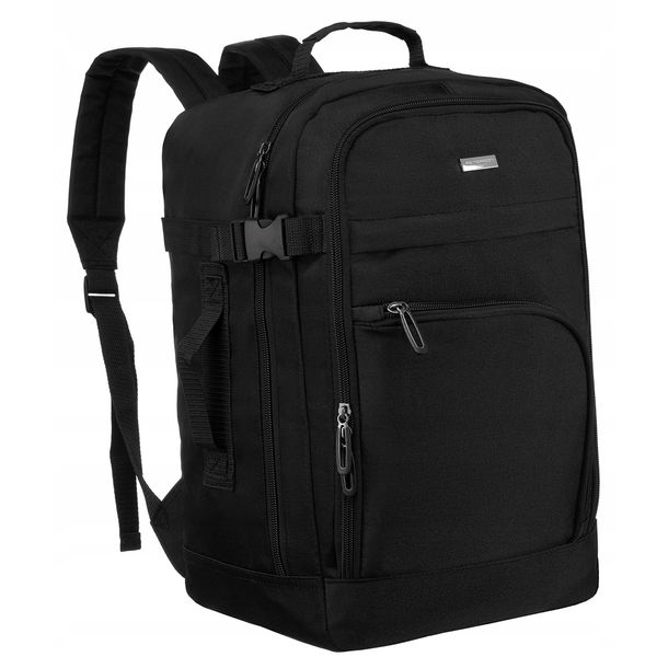 Plecak podróżny bagaż podręczny unisex czarny kabinówka samolotowy PETERSON