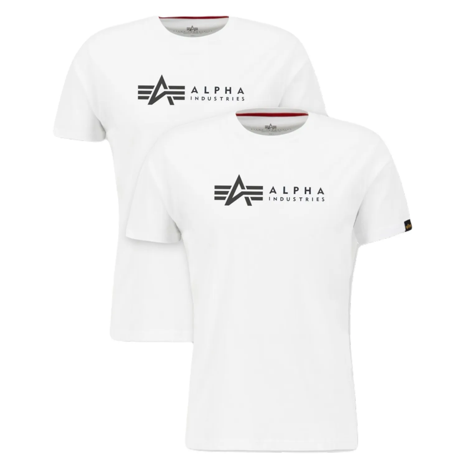 Koszulki Alpha Industries Alpha Label T 2 Pack 118534 09 - Białe RATY 0% | PayPo | GRATIS WYSYŁKA | ZWROT DO 100 DNI