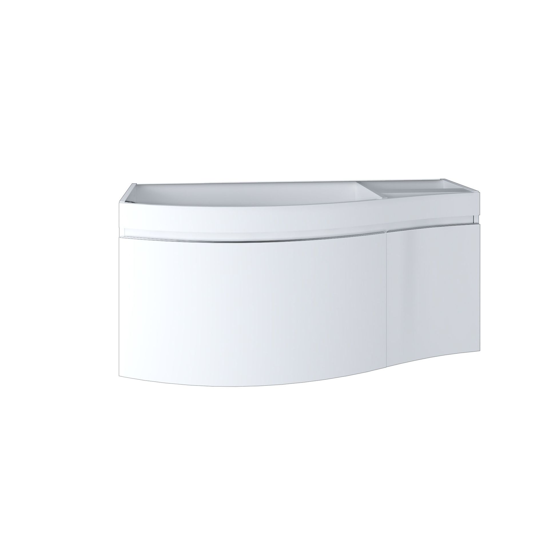 Szafka łazienkowa pod umywalkę Devo Vena Arte 2.0 110 cm lewa arctic white VA2-SU1D2SL-F01L65