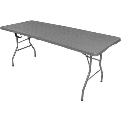 STÓŁ CATERINGOWY SKŁADANY W WALIZKĘ 180x74CM MAX.100KG  WOODLAND DESKA CIEMNY SZARY