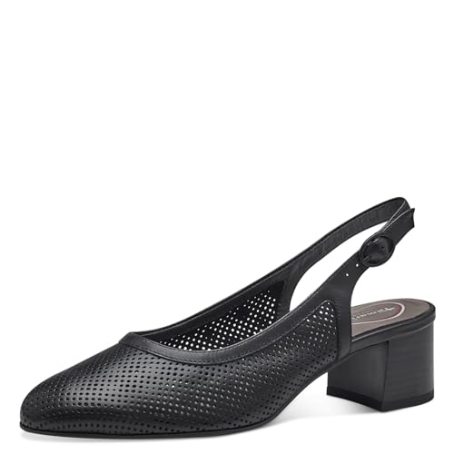 Tamaris Damskie czółenka 8-89501-42, czarne, 38 EU szerokie, czarny, 38 EU Weit