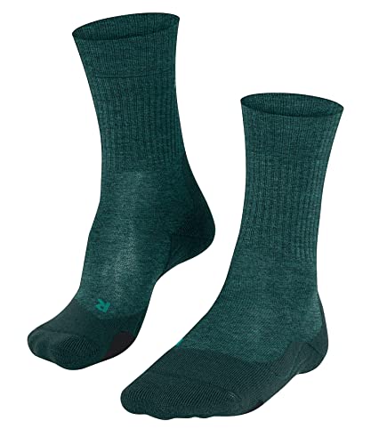 FALKE Mężczyźni Skarpety do wędrówek TK2 Explore Wool M SO Merynos przeciw pęcherzom grube 1 Para, Zielony (Holly 7385), 39-41