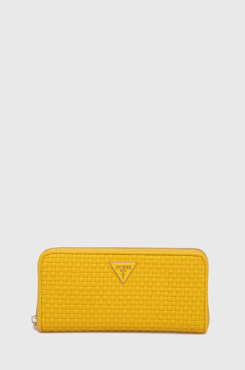 Guess portfel ETEL damski kolor żółty SWWW92 19460