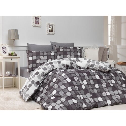 BedTex Pościel bawełniana Bunku szary, 220 x 200 cm, 2x 70 x 90 cm, 220 x 200 cm, 2 szt. 70 x 90 cm