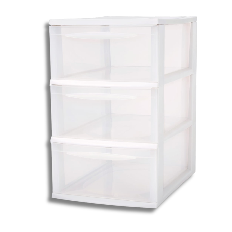 Szafka modułowa EDA, 3 szuflady, biała