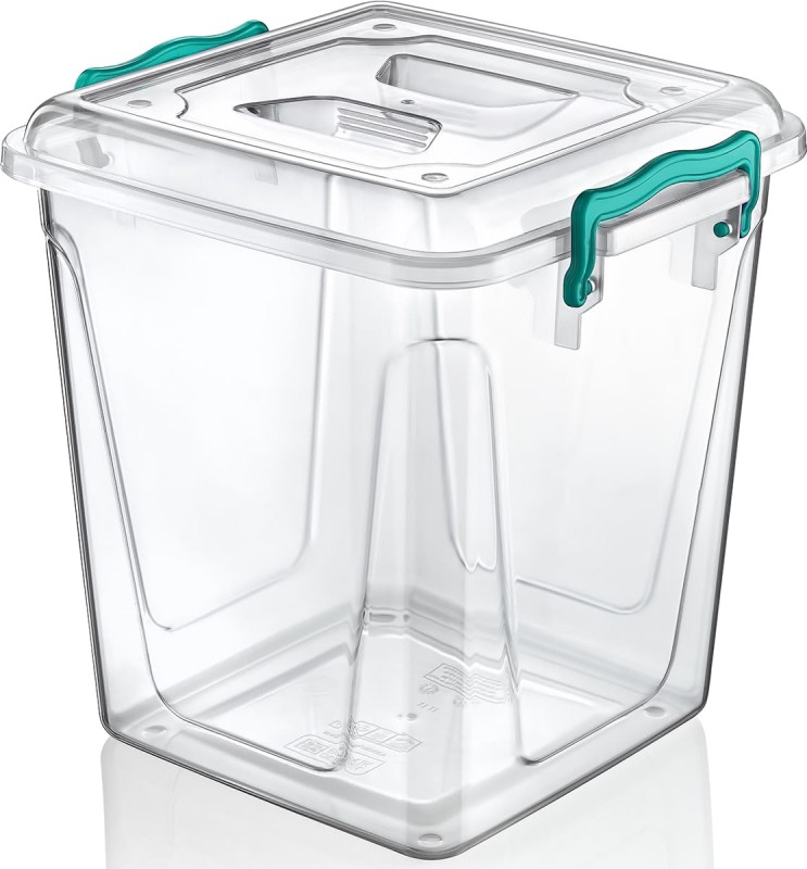 Chomik Pojemnik plastikowy z pokrywką 11L wysoki kwadratowy MULTIBOX