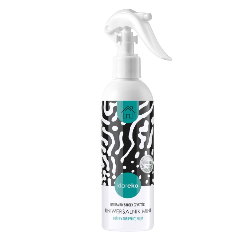 Klareko Klareko Uniwersalnik Mini naturalny płyn czyszczący Różowy Grejpfrut & Mięta 250ml