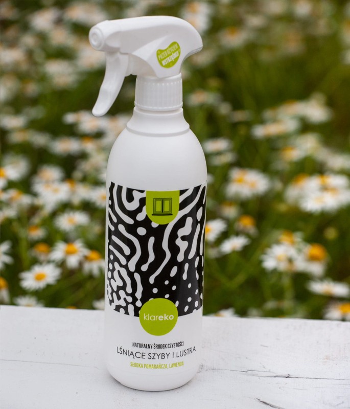 Klareko Klareko Lśniące Szyby i Lustra naturalny środek czystości Słodka Pomarańcza & Lawenda 500ml