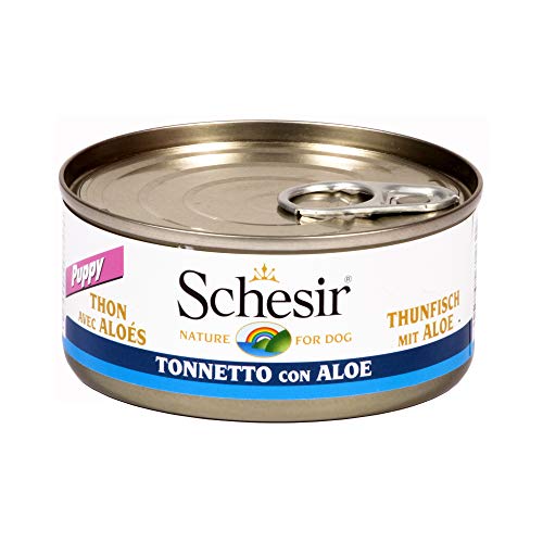 Schesir Dog Puppy Thunfisch/Aloe, 10Er Pack (10 X 150 G)