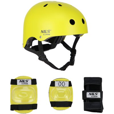 Kask NILS EXTREME MR290 Żółty ( M) ochraniaczy