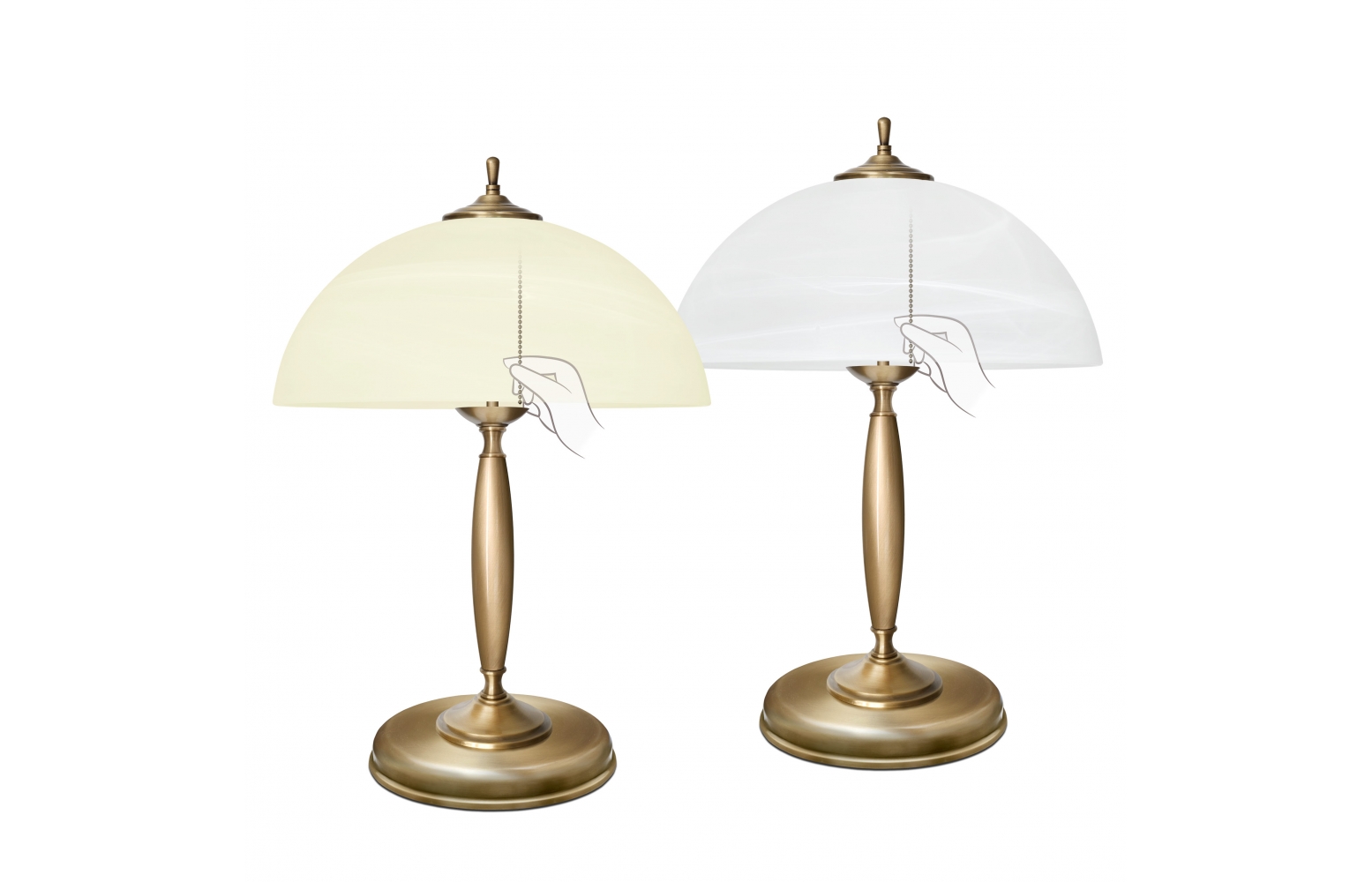Złota lampa stołowa z łańcuszkiem C-B2-L