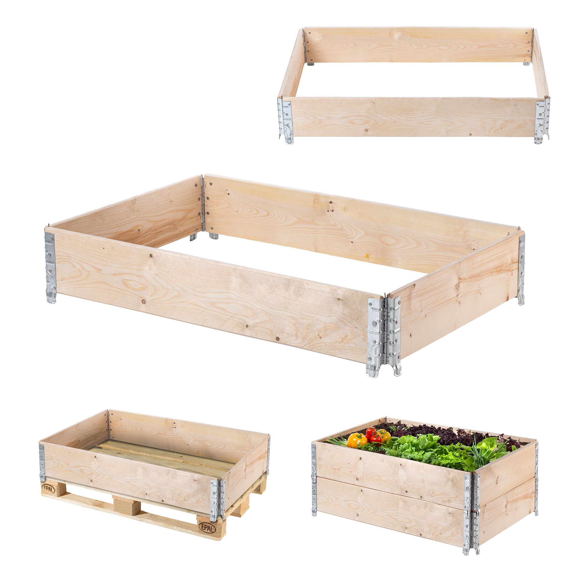 Obrzeże ogrodowe nadstawka paletowa Banari 120x80x20cm