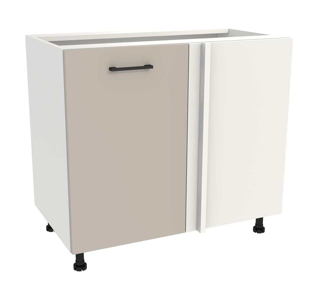 Szafka Dolna Narożna Presto 90-105X82 Cm Płyta Laminowana Biały/Kaszmir
