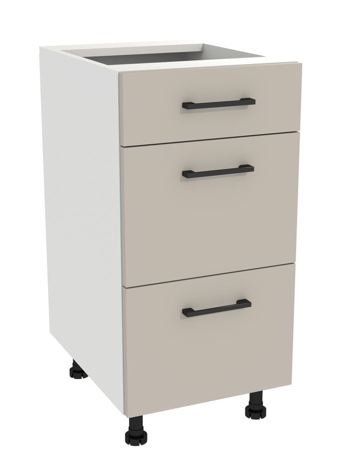 Szafka Dolna Presto 3 Szuflady 40X82 Cm Płyta Laminowana Biały/Kaszmir