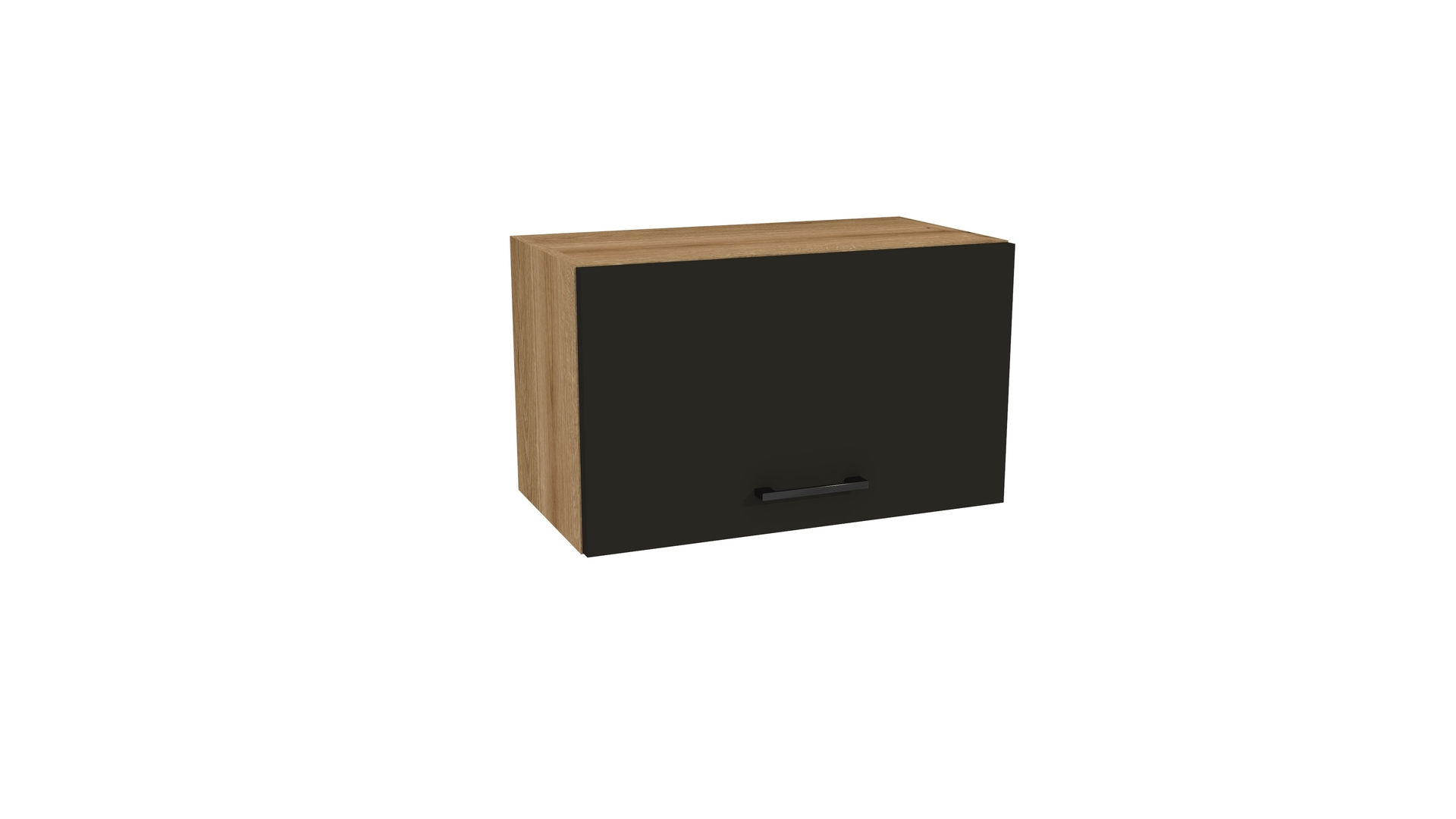 Szafka Wisząca Niska Presto 60X36 Cm Płyta Laminowana Dąb Evoke/Czarny