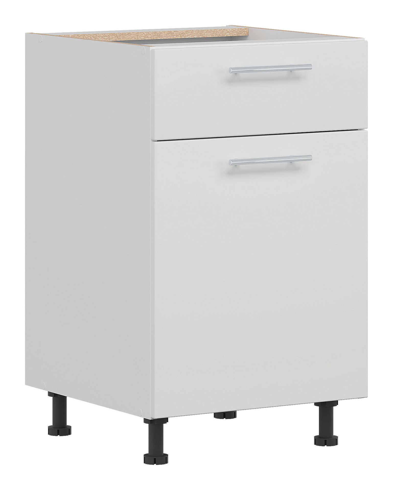 Szafka Dolna Vero 1 Szuflada 50X82 Cm Folia Biały Połysk