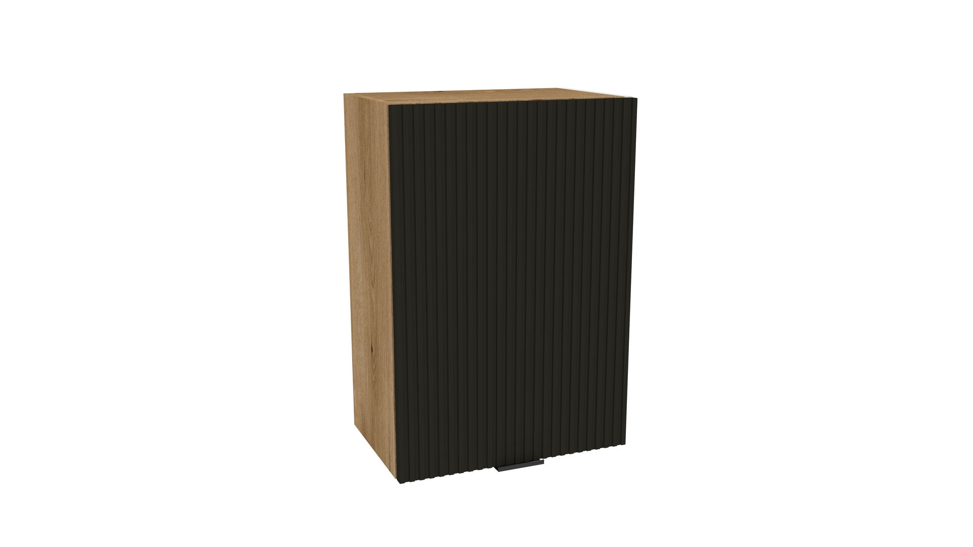 Szafka Wisząca Presto 50X72 Cm Płyta Laminowana Dąb Evoke/Lamela Czarny
