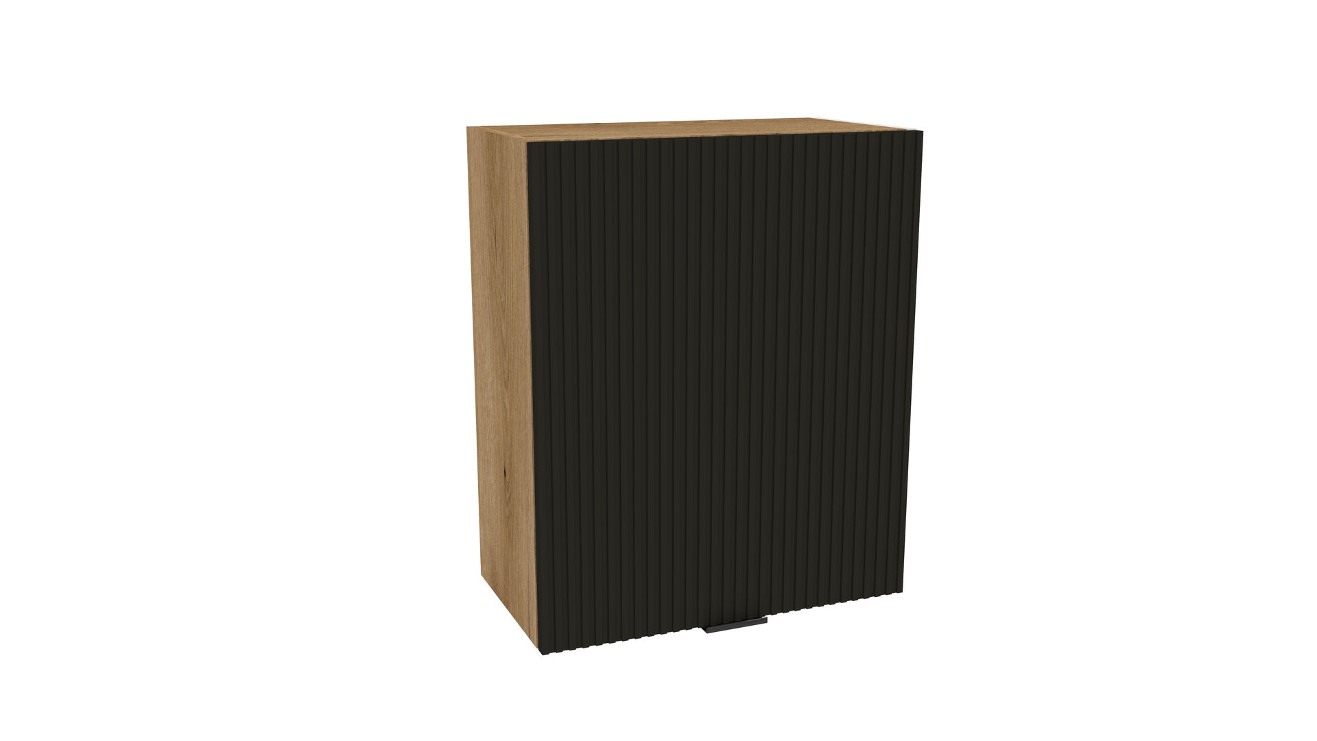 Szafka Wisząca Presto 60X72 Cm Płyta Laminowana Dąb Evoke/Lamela Czarny
